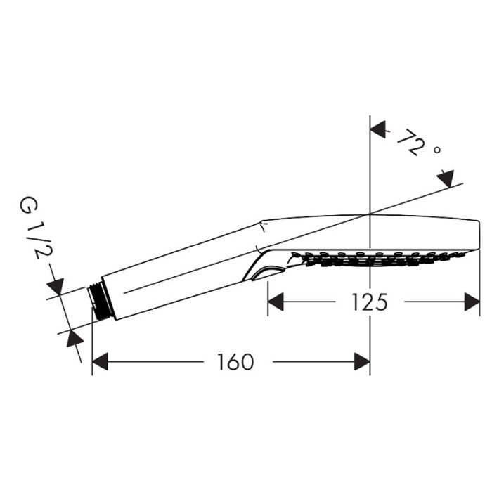 Pară de duș, Hansgrohe, Raindance Select S 120, cu 3 jeturi, negru cromat periat [2]