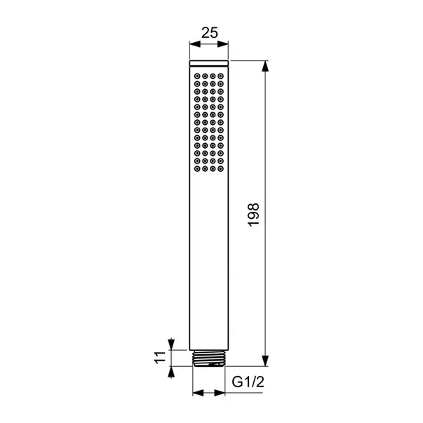 Para de dus Ideal Standard IdealRain Stick negru mat [2]