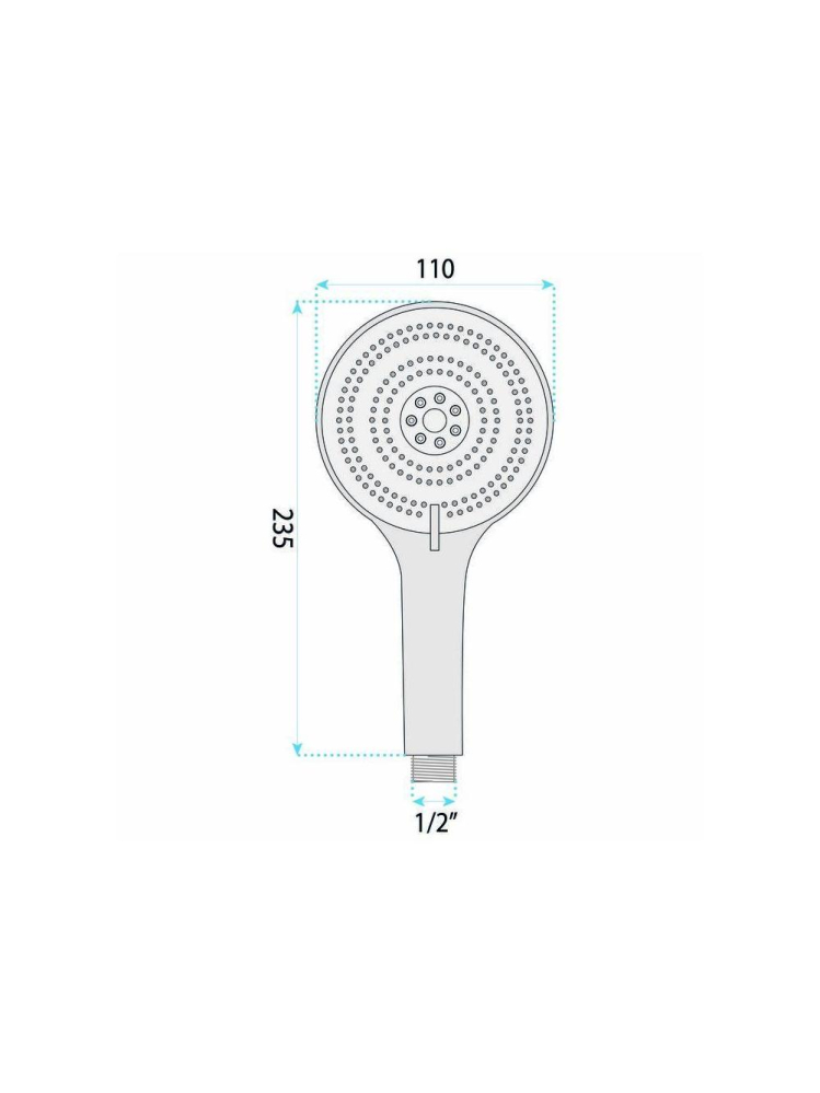 Para de dus Rea JS-019 auriu 110x235 mm plastic ABS 3 moduri jet anti-calc [8]