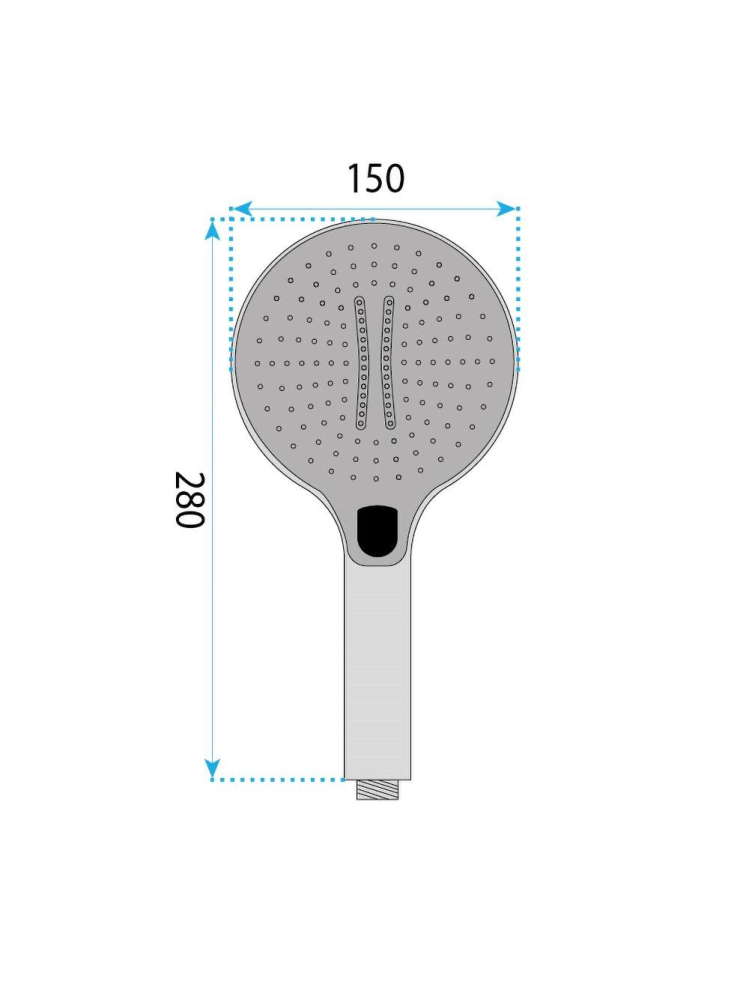 Para de dus Rea JS-033 cupru periat 150x280mm ABS 4 moduri pulverizare Anti-Calc [9]