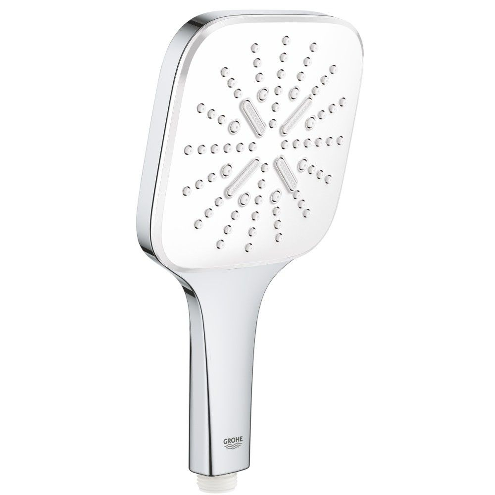 Para dus Grohe Rainshower Eco SmartActive 130 Cube cu 3 jeturi, crom/ alb (moon white) [1]