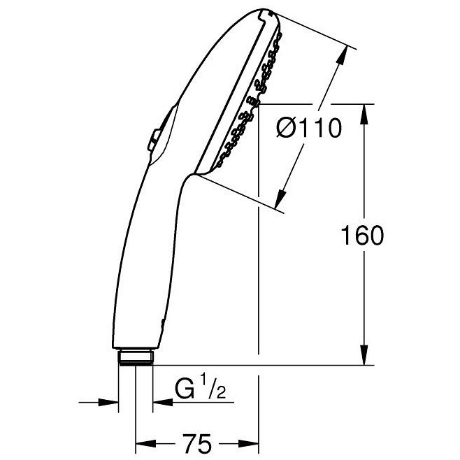 Para dus Grohe Tempesta 110 cu 2 jeturi, crom [6]
