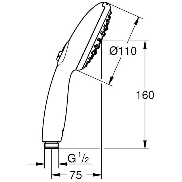 Para dus Grohe Tempesta 110 cu 3 jeturi, crom [6]
