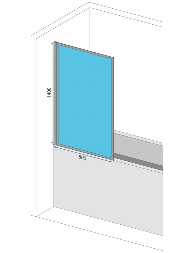 Paravan de baie Rea Elegant cupru periat 80 [10]