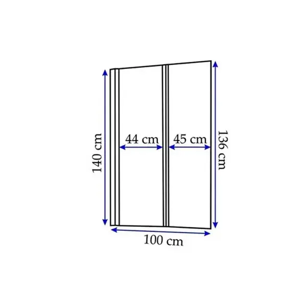Paravan de cada pliabil Rea Agat-2 crom 100x140 cm mobil [2]