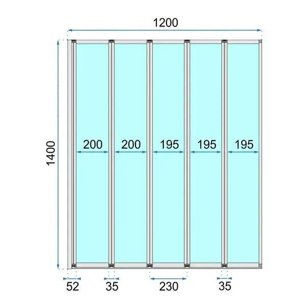 Paravan de cada pliabil Rea Idea crom 120x140 cm mobil [2]