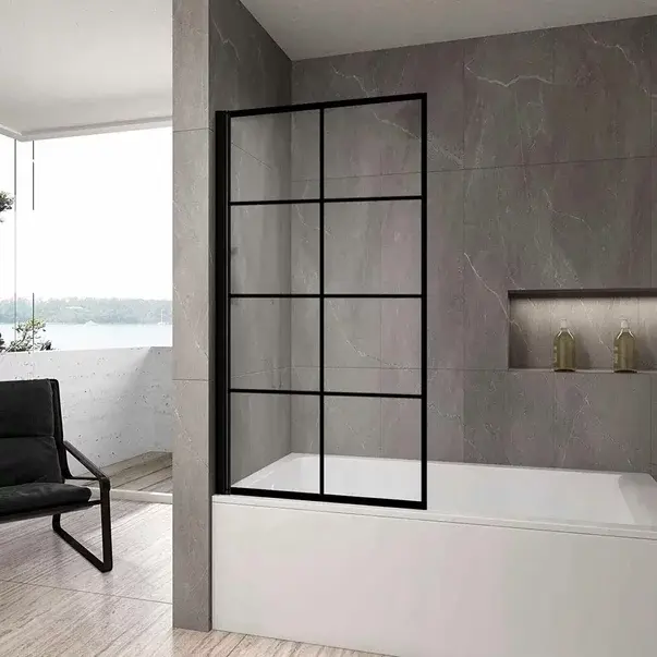 Paravan de cada Rea Lagos-1 negru 70x140 cm [4]
