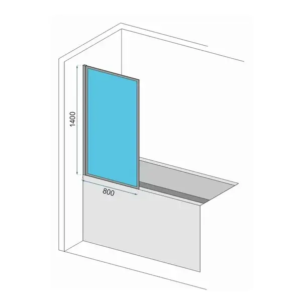 Paravan de cada Rea Lagos negru 80x140 cm [2]