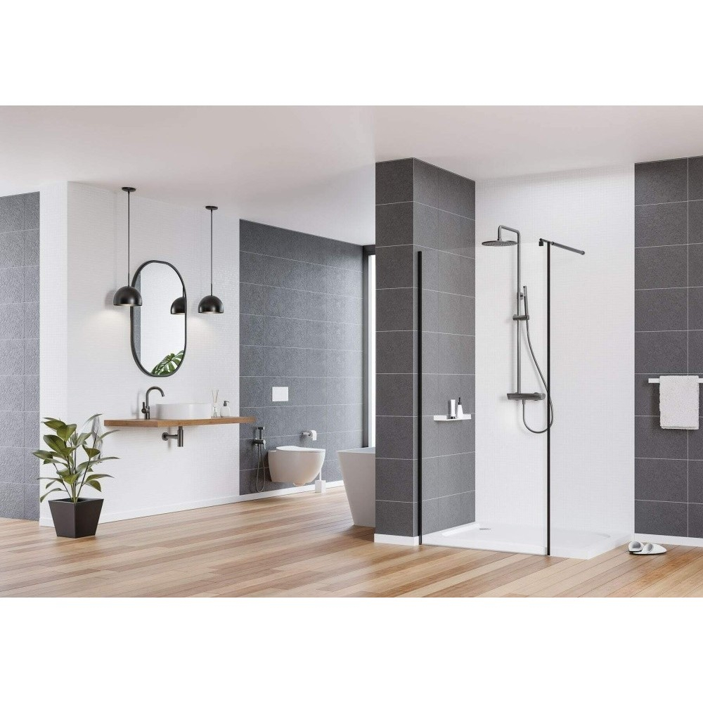 Paravan de dus Deante Kerria Plus negru mat 100x200 cm [3]