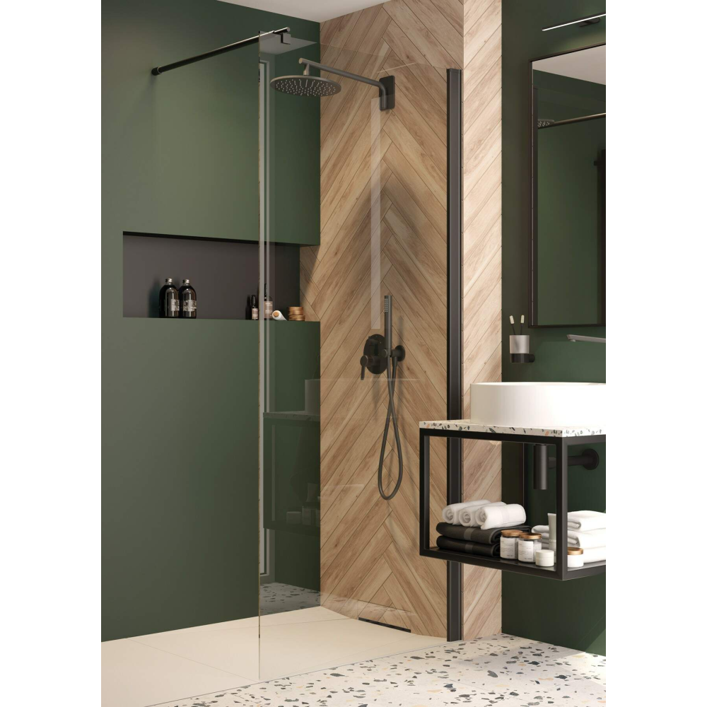 Paravan de dus Deante Kerria Plus negru mat 100x200 cm [2]