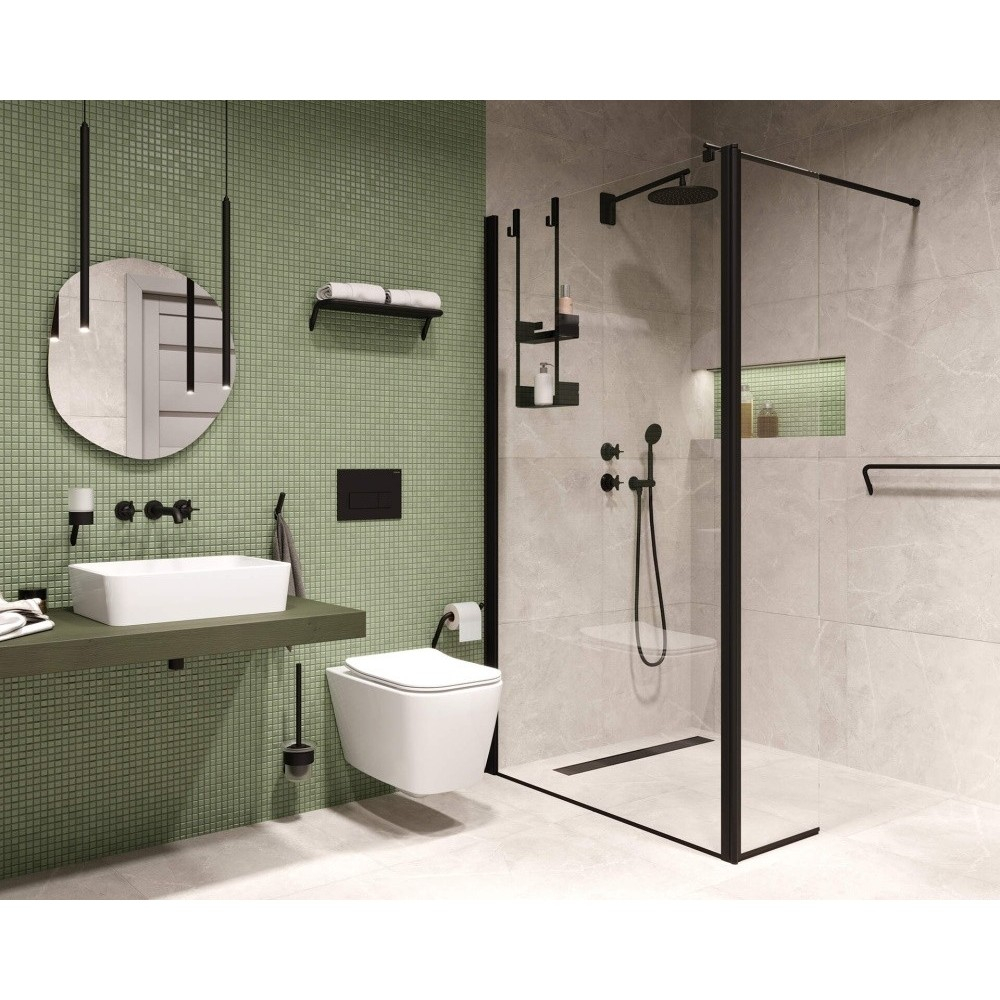 Paravan de dus Deante Kerria Plus negru mat 120x200 cm [2]