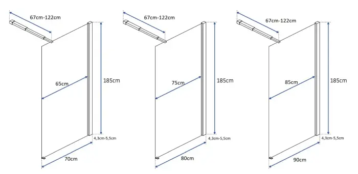 Paravan de dus Flexi Crom 120cm, Rea [4]
