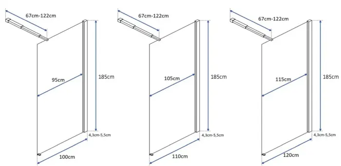Paravan de dus Flexi Crom 120cm, Rea [6]