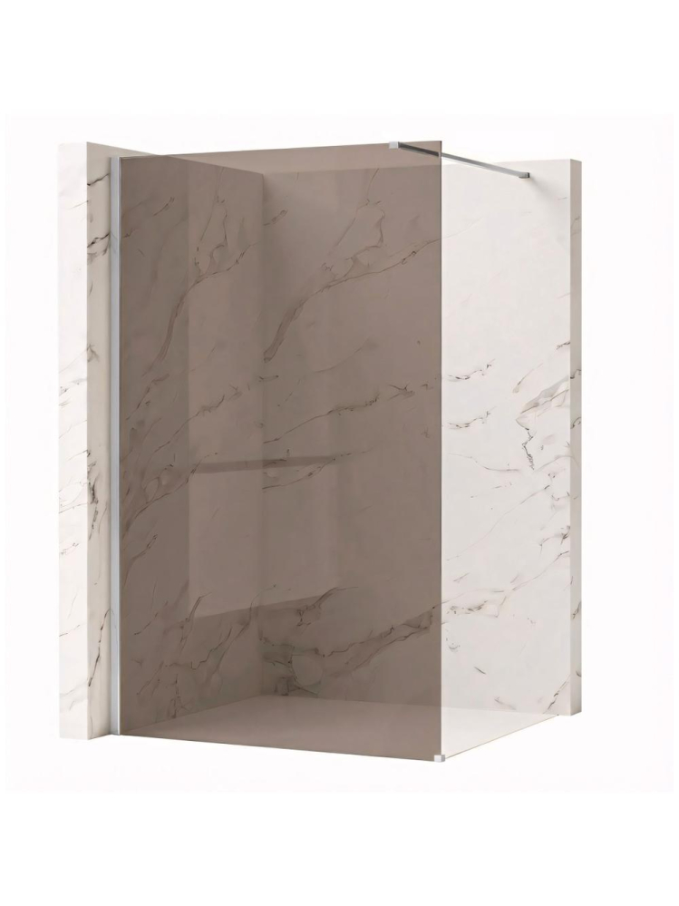 Paravan de dus fumuriu Rea Flexi Brown 120 cm crom [2]