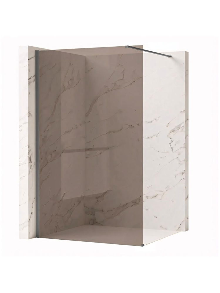 Paravan de dus fumuriu Rea Flexi Brown 80 cm Titan [9]