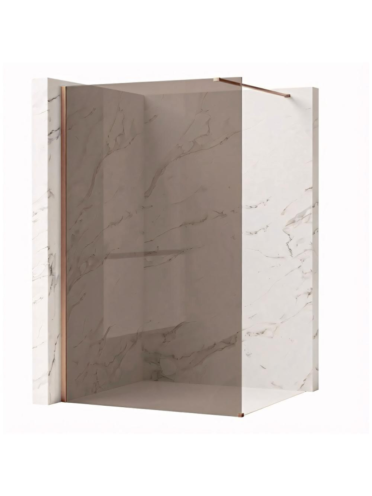 Paravan de dus fumuriu Rea Flexi Brown 90 cm cupru periat [11]