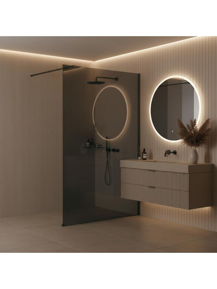 Paravan de dus fumuriu Rea Flexi Grey 110 cm Titan [3]