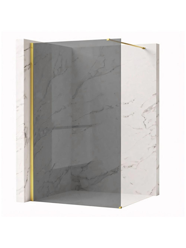 Paravan de dus fumuriu Rea Flexi Grey 120 cm auriu [2]