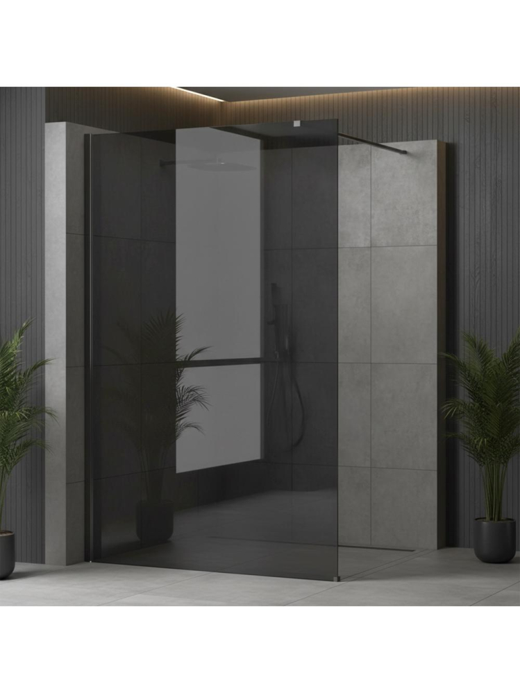 Paravan de dus fumuriu Rea Flexi Grey 90 cm Titan [2]