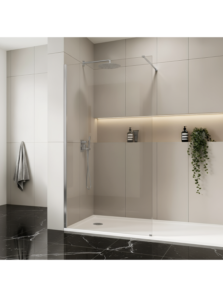 Paravan de dus Rea Flexi 90 cm crom  [3]