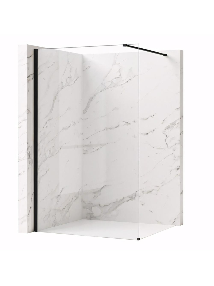Paravan de dus Rea Flexi Transparent 100 cm negru [2]
