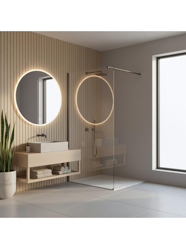 Paravan de dus Rea Flexi Transparent / Titan 70 [10]