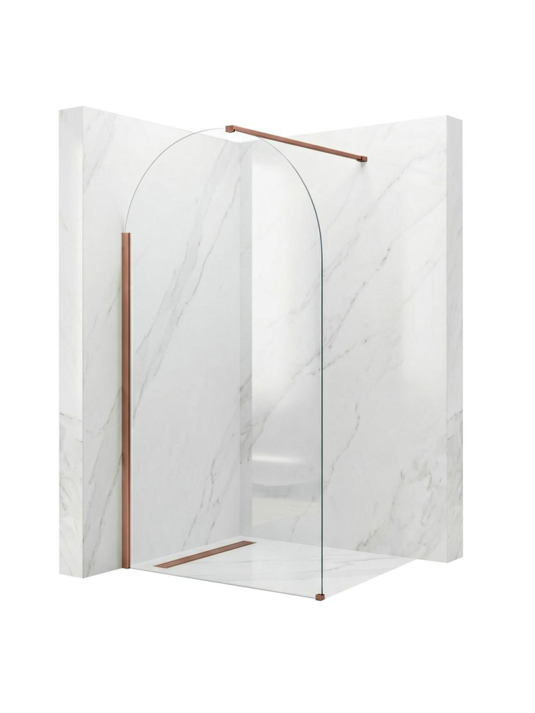 Paravan de dus Walk-in Rea Heaven cupru periat 100 cm sticla transparenta 8mm [2]