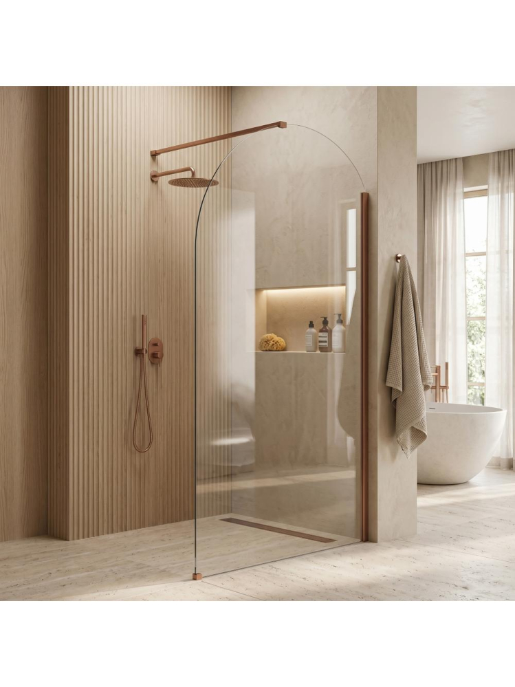 Paravan de dus Rea Heaven 120 cm cupru periat [4]