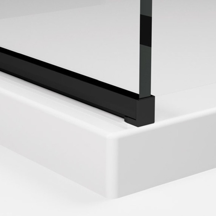 Paravan de dus SanSwiss, Easy, 100 x 200 cm, profil negru mat [6]
