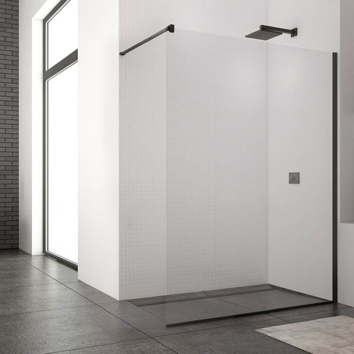 Paravan de dus SanSwiss, Easy, 140 x 200 cm, profilul negru mat [7]
