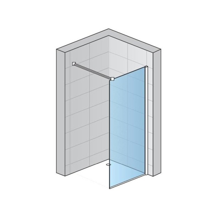 Paravan de dus SanSwiss, Easy, 140 x 200 cm, profilul negru mat [2]