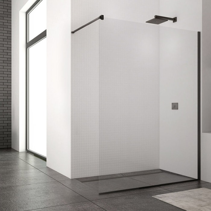 Paravan de dus SanSwiss, Easy, 80 x 200 cm, profil negru mat [7]