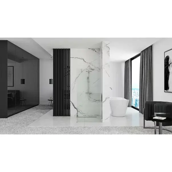 Paravan de dus tip Walk-in Rea Aero 80x195 cm profil crom [3]