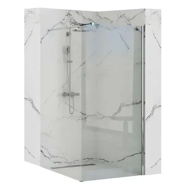 Paravan de dus tip Walk-in Rea Aero N 100x195 cm profil crom [1]