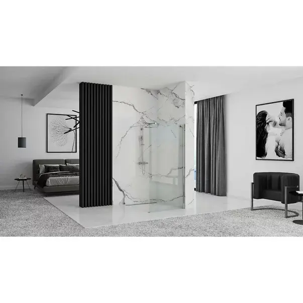 Paravan de dus tip Walk-in Rea Aero N 100x195 cm profil crom [5]