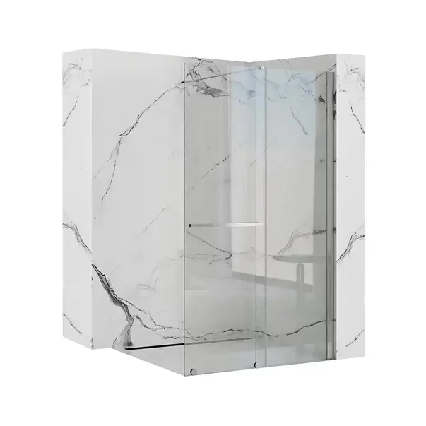 Paravan de dus tip Walk-in Rea Cortis cu parte culisanta 100x200 cm profil crom [7]
