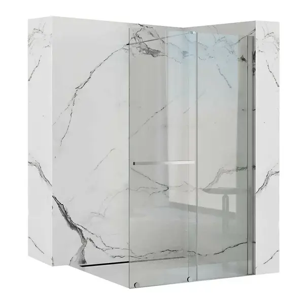 Paravan de dus tip Walk-in Rea Cortis cu parte culisanta 120x200 cm profil crom [7]