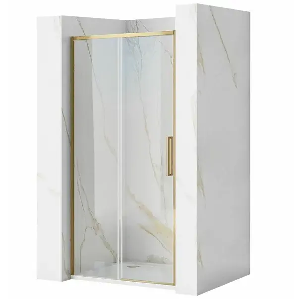 Paravan de dus tip Walk-in Rea Rapid Slide 100x195 cm profil auriu periat [1]