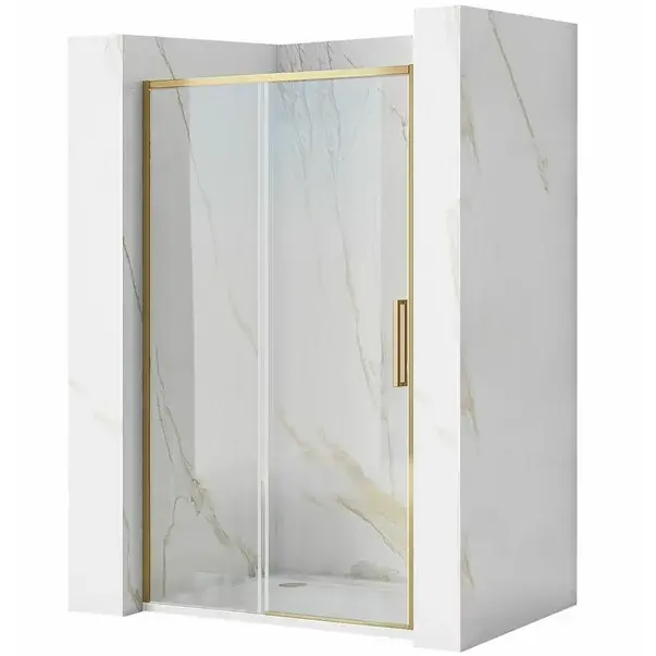 Paravan de dus tip Walk-in Rea Rapid Slide 120x195 cm profil auriu periat [1]