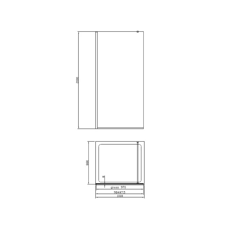 Paravan de dus walk-in Mediterraneo Foxy 100 x 200 cm easy clean crom [3]