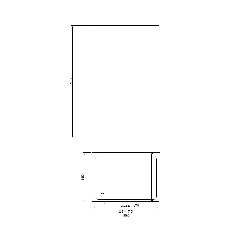 Paravan de dus walk-in Mediterraneo Foxy 120 x 200 cm easy clean crom [3]