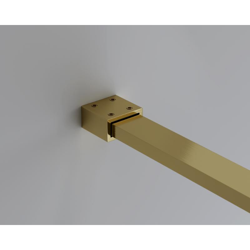 Paravan de duș Walk-In Mediterraneo Trixie 120 cm, sticlă securizată 8 mm, profil auriu [6]