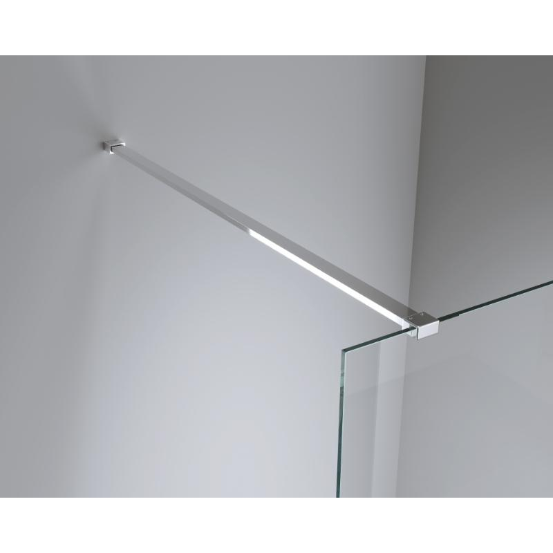 Paravan de duș Walk-In Mediterraneo Trixie 80 cm, sticlă securizată 8 mm, profil crom [4]