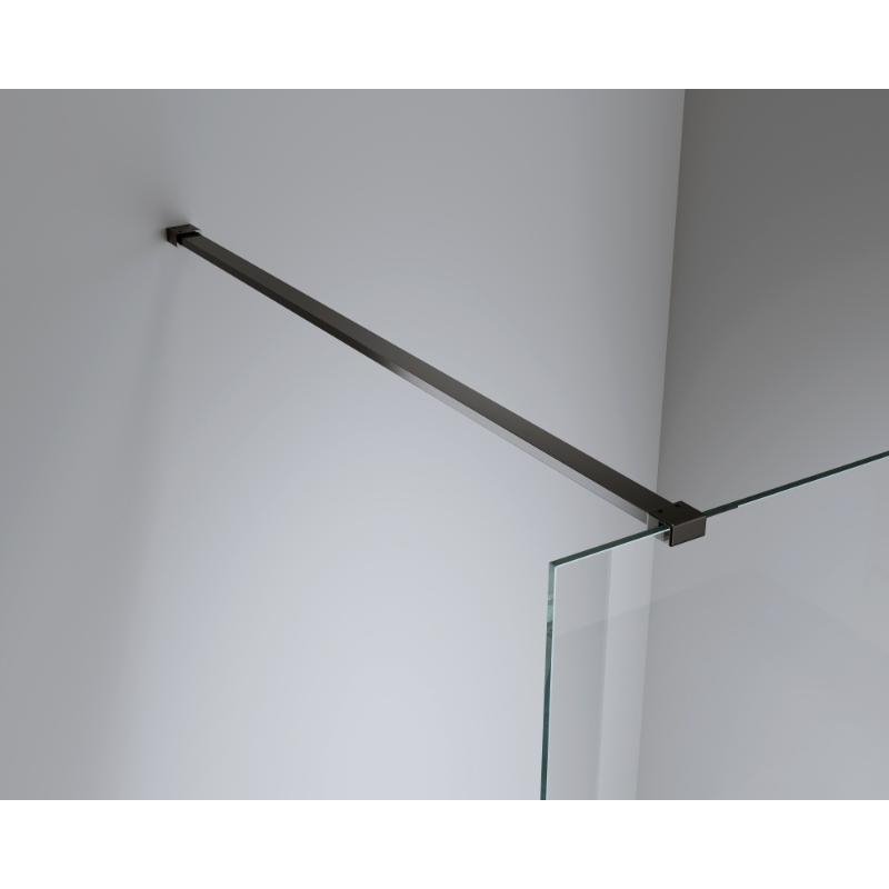 Paravan de duș Walk-In Mediterraneo Trixie 90 cm, sticlă securizată 8 mm, profil negru mat [4]