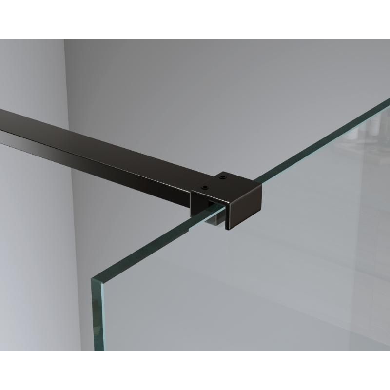 Paravan de duș Walk-In Mediterraneo Trixie 90 cm, sticlă securizată 8 mm, profil negru mat [5]