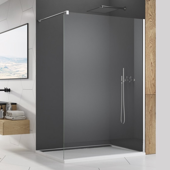 Paravan dus Sanswiss, Easy, profil crom lucios, 140 x 200 cm [4]