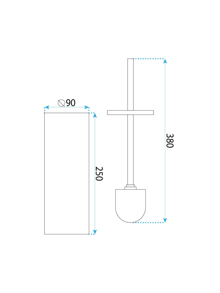 Perie WC B106 crom periat [3]