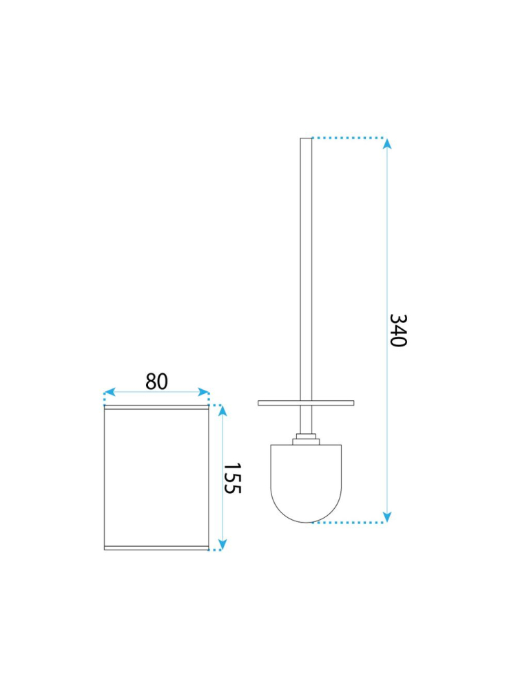 Perie WC B110 cupru periat [8]