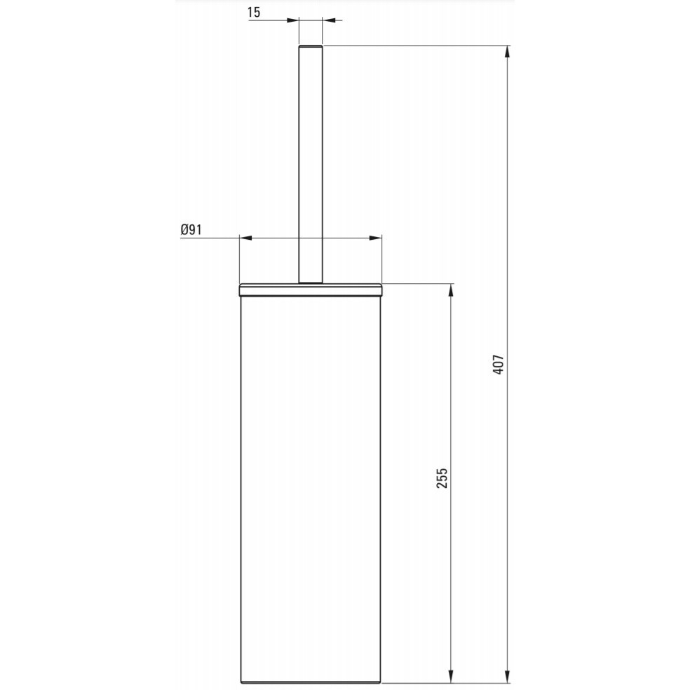 Perie WC Deante Round negru mat [2]