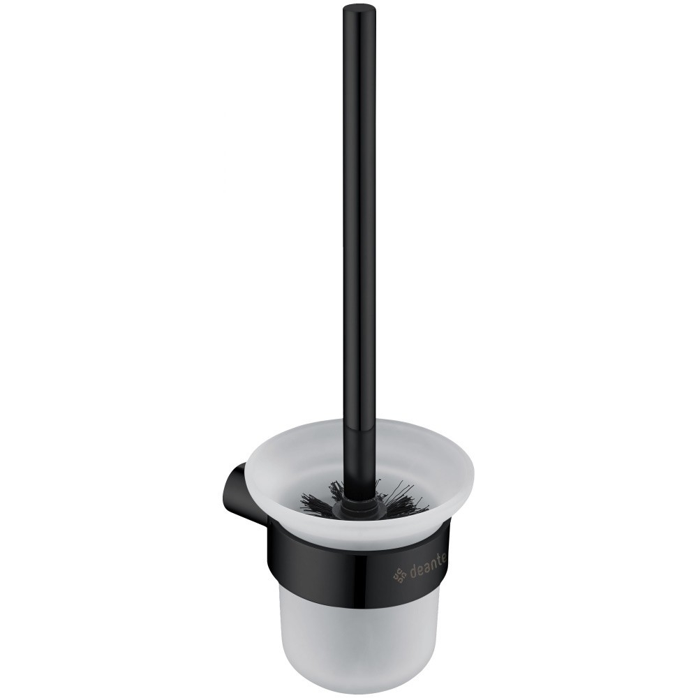 Perie WC Deante Round negru mat cu montare pe perete [1]